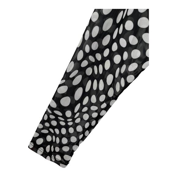 11 Honore Dress Niara Dot Print long sleeve black white size 3 (3X) - Picture 3 of 6